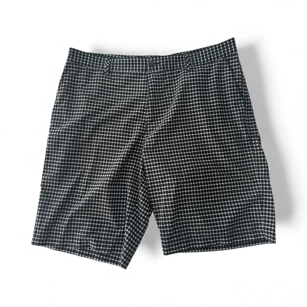 ADIDAS AE7002 MEN'S CLIMATE PERFORMANCE GOLF SHORTS CHECK PLAID ACTIVE Sz- 38